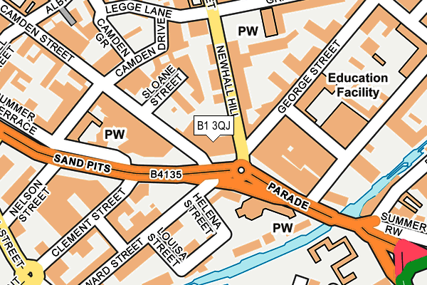 B1 3QJ map - OS OpenMap – Local (Ordnance Survey) B1 3QJ map - OS OpenMap – Local (Ordnance Survey)