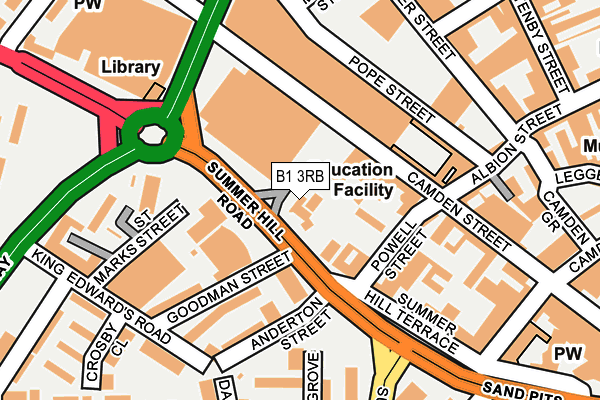 B1 3RB map - OS OpenMap – Local (Ordnance Survey) B1 3RB map - OS OpenMap – Local (Ordnance Survey)