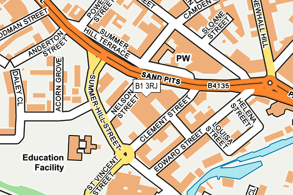 B1 3RJ map - OS OpenMap – Local (Ordnance Survey) B1 3RJ map - OS OpenMap – Local (Ordnance Survey)