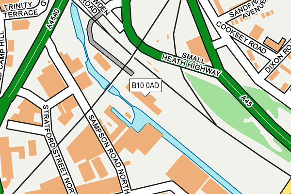 B10 0AD map - OS OpenMap – Local (Ordnance Survey) B10 0AD map - OS OpenMap – Local (Ordnance Survey)