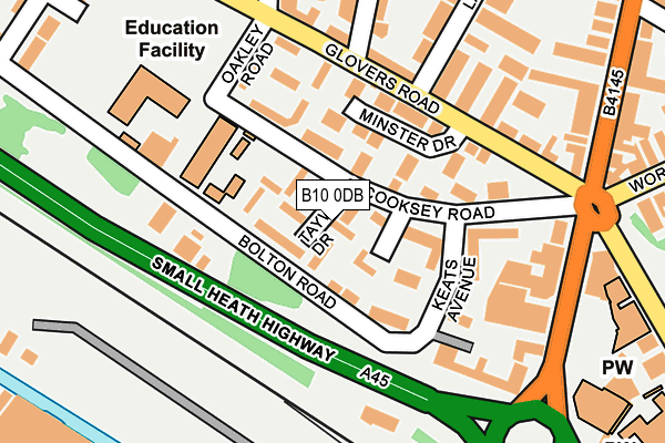 B10 0DB map - OS OpenMap – Local (Ordnance Survey) B10 0DB map - OS OpenMap – Local (Ordnance Survey)