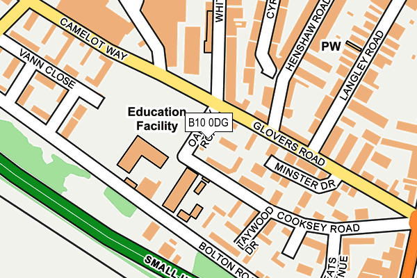 B10 0DG map - OS OpenMap – Local (Ordnance Survey) B10 0DG map - OS OpenMap – Local (Ordnance Survey)