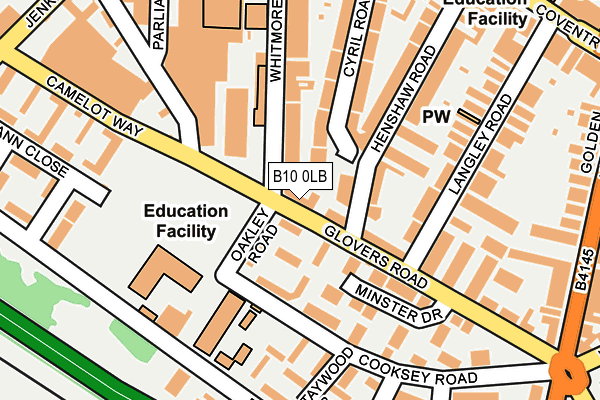 B10 0LB map - OS OpenMap – Local (Ordnance Survey) B10 0LB map - OS OpenMap – Local (Ordnance Survey)