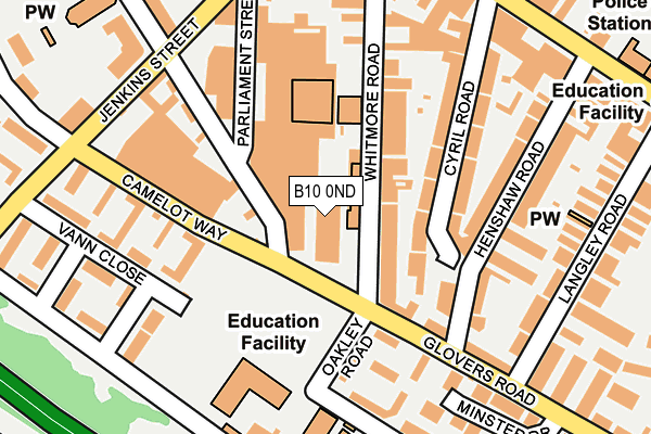 B10 0ND map - OS OpenMap – Local (Ordnance Survey) B10 0ND map - OS OpenMap – Local (Ordnance Survey)