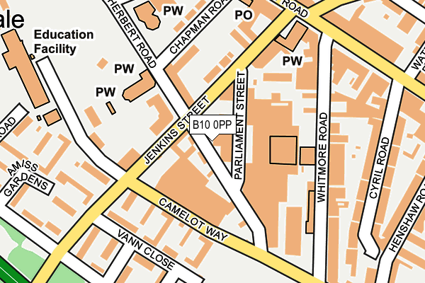 B10 0PP map - OS OpenMap – Local (Ordnance Survey) B10 0PP map - OS OpenMap – Local (Ordnance Survey)