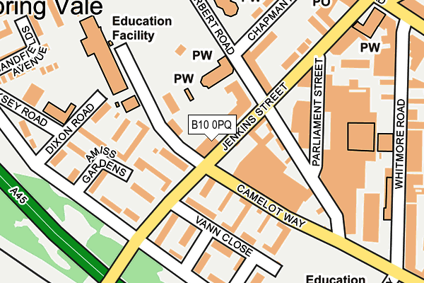 B10 0PQ map - OS OpenMap – Local (Ordnance Survey) B10 0PQ map - OS OpenMap – Local (Ordnance Survey)