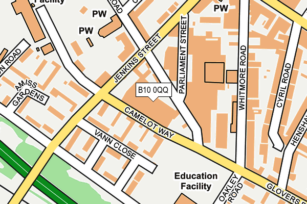 B10 0QQ map - OS OpenMap – Local (Ordnance Survey)