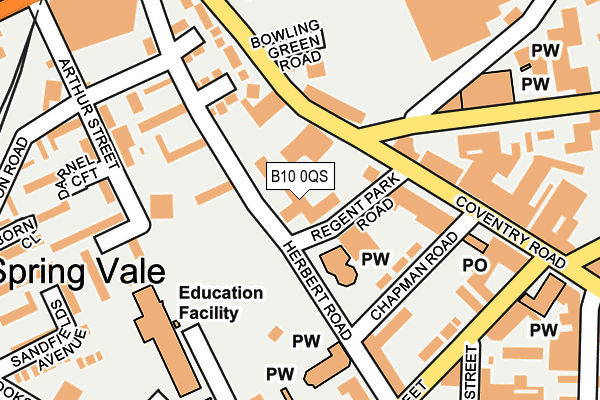 B10 0QS map - OS OpenMap – Local (Ordnance Survey) B10 0QS map - OS OpenMap – Local (Ordnance Survey)