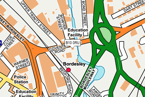 B10 0RU map - OS OpenMap – Local (Ordnance Survey) B10 0RU map - OS OpenMap – Local (Ordnance Survey)