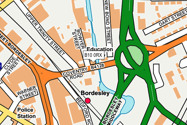B10 0RX map - OS OpenMap – Local (Ordnance Survey) B10 0RX map - OS OpenMap – Local (Ordnance Survey)