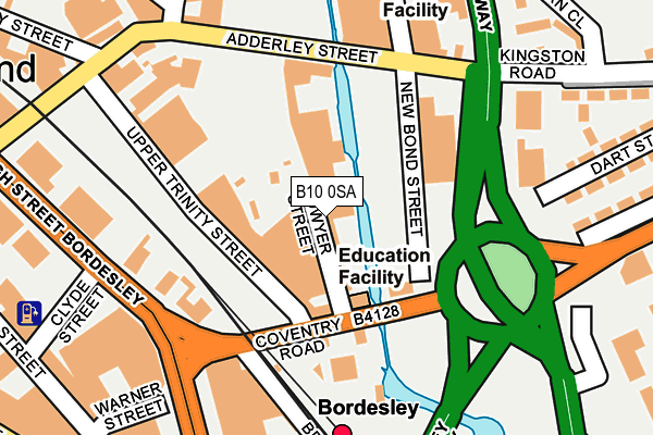 B10 0SA map - OS OpenMap – Local (Ordnance Survey) B10 0SA map - OS OpenMap – Local (Ordnance Survey)
