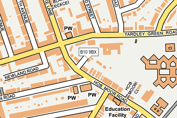 B10 9BX map - OS OpenMap – Local (Ordnance Survey) B10 9BX map - OS OpenMap – Local (Ordnance Survey)