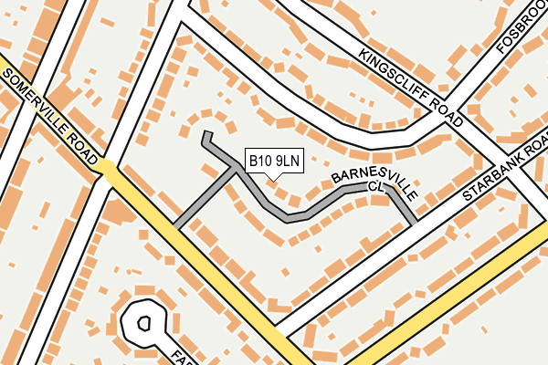B10 9LN map - OS OpenMap – Local (Ordnance Survey) B10 9LN map - OS OpenMap – Local (Ordnance Survey)