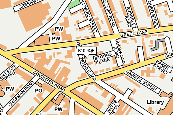 B10 9QE map - OS OpenMap – Local (Ordnance Survey) B10 9QE map - OS OpenMap – Local (Ordnance Survey)