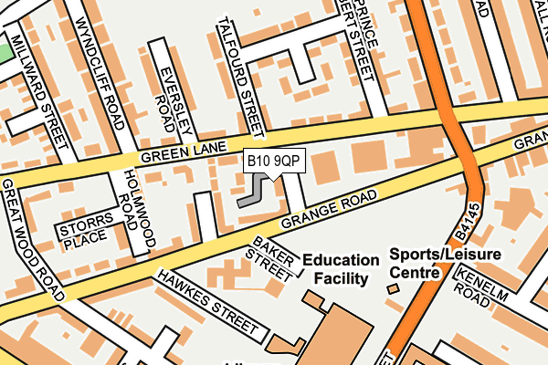 B10 9QP map - OS OpenMap – Local (Ordnance Survey) B10 9QP map - OS OpenMap – Local (Ordnance Survey)
