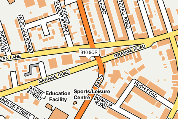 B10 9QR map - OS OpenMap – Local (Ordnance Survey) B10 9QR map - OS OpenMap – Local (Ordnance Survey)
