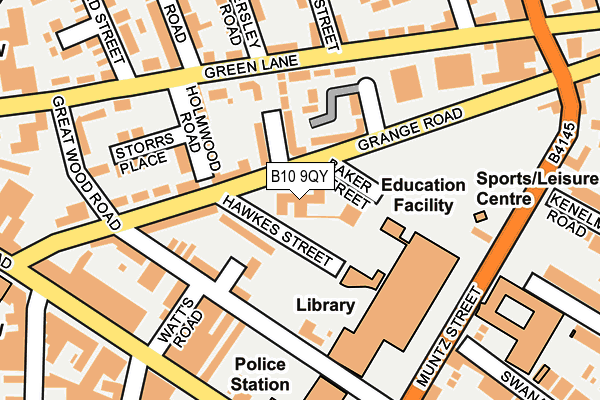 B10 9QY map - OS OpenMap – Local (Ordnance Survey) B10 9QY map - OS OpenMap – Local (Ordnance Survey)