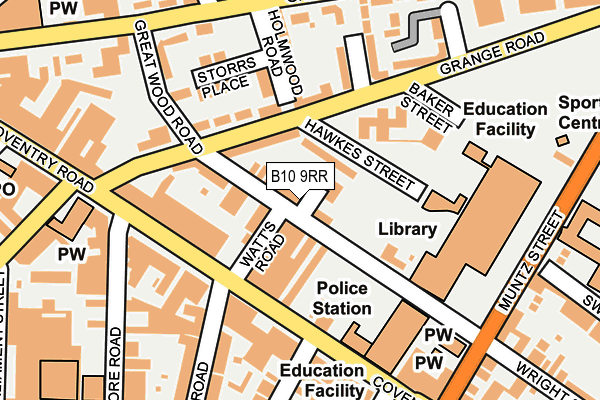 B10 9RR map - OS OpenMap – Local (Ordnance Survey) B10 9RR map - OS OpenMap – Local (Ordnance Survey)