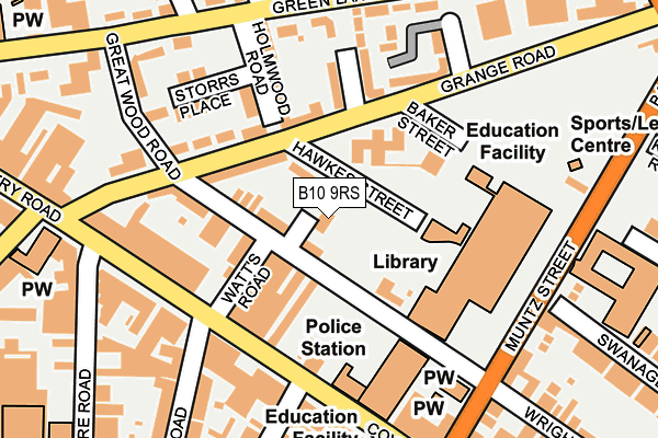B10 9RS map - OS OpenMap – Local (Ordnance Survey) B10 9RS map - OS OpenMap – Local (Ordnance Survey)