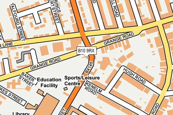 B10 9RX map - OS OpenMap – Local (Ordnance Survey) B10 9RX map - OS OpenMap – Local (Ordnance Survey)