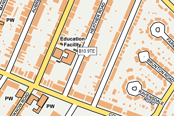 B10 9TE map - OS OpenMap – Local (Ordnance Survey) B10 9TE map - OS OpenMap – Local (Ordnance Survey)