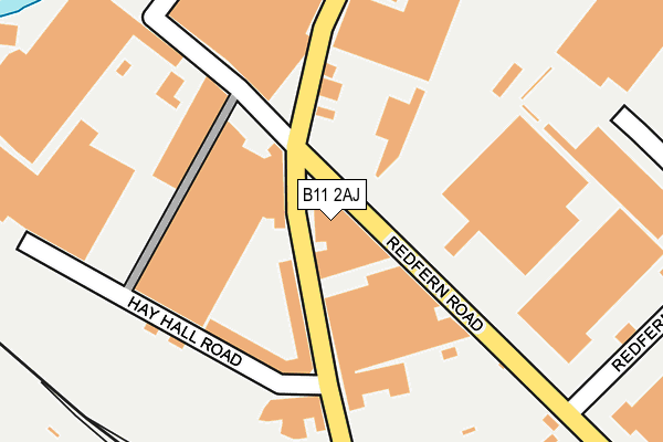 B11 2AJ map - OS OpenMap – Local (Ordnance Survey) B11 2AJ map - OS OpenMap – Local (Ordnance Survey)