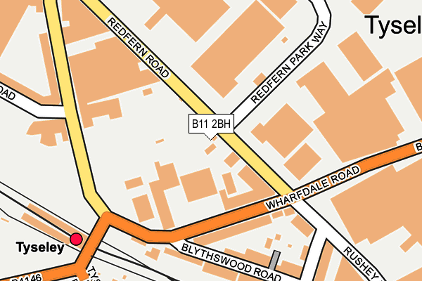 B11 2BH map - OS OpenMap – Local (Ordnance Survey) B11 2BH map - OS OpenMap – Local (Ordnance Survey)
