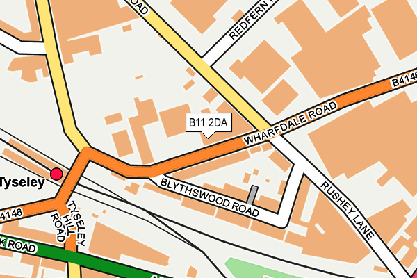 B11 2DA map - OS OpenMap – Local (Ordnance Survey) B11 2DA map - OS OpenMap – Local (Ordnance Survey)