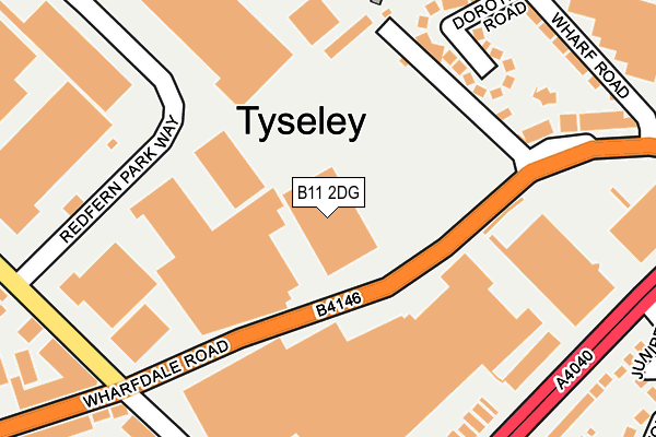 B11 2DG map - OS OpenMap – Local (Ordnance Survey) B11 2DG map - OS OpenMap – Local (Ordnance Survey)