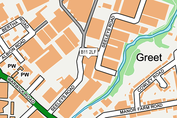 B11 2LF map - OS OpenMap – Local (Ordnance Survey) B11 2LF map - OS OpenMap – Local (Ordnance Survey)