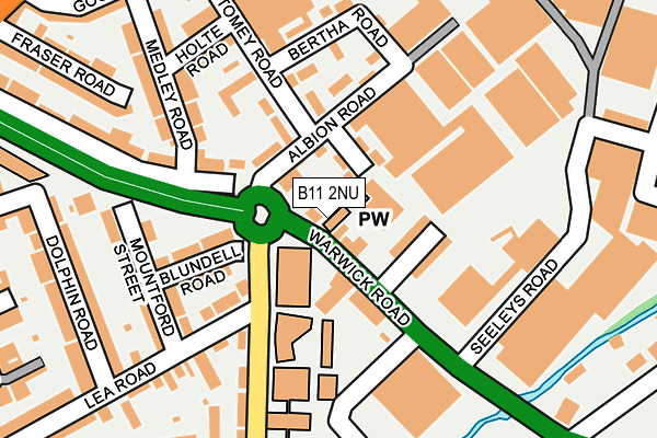 B11 2NU map - OS OpenMap – Local (Ordnance Survey) B11 2NU map - OS OpenMap – Local (Ordnance Survey)