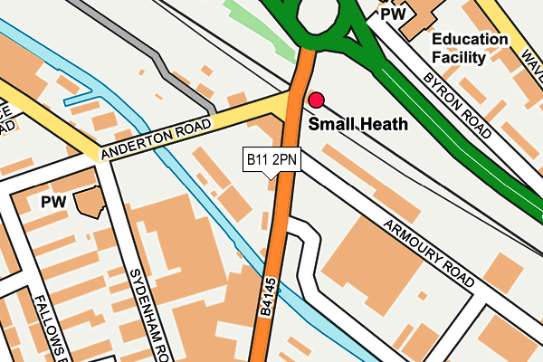 B11 2PN map - OS OpenMap – Local (Ordnance Survey) B11 2PN map - OS OpenMap – Local (Ordnance Survey)
