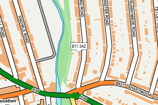 B11 3AZ map - OS OpenMap – Local (Ordnance Survey) B11 3AZ map - OS OpenMap – Local (Ordnance Survey)