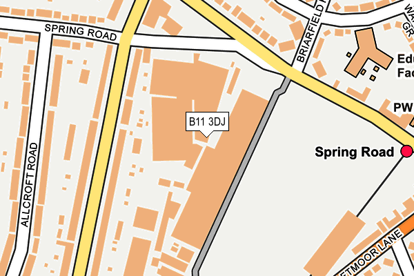 B11 3DJ map - OS OpenMap – Local (Ordnance Survey) B11 3DJ map - OS OpenMap – Local (Ordnance Survey)