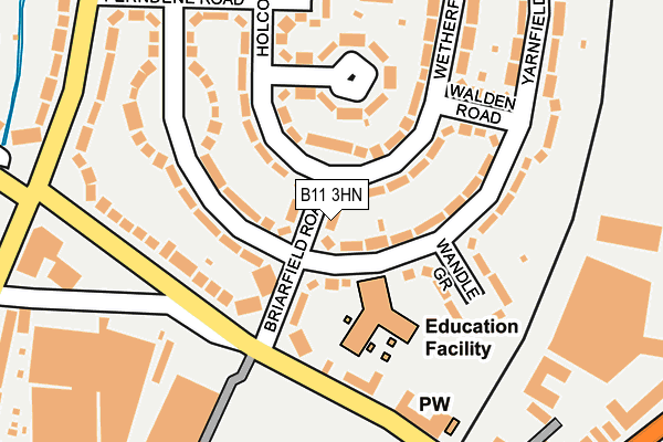 B11 3HN map - OS OpenMap – Local (Ordnance Survey)