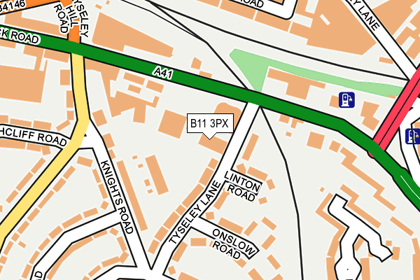 B11 3PX map - OS OpenMap – Local (Ordnance Survey) B11 3PX map - OS OpenMap – Local (Ordnance Survey)