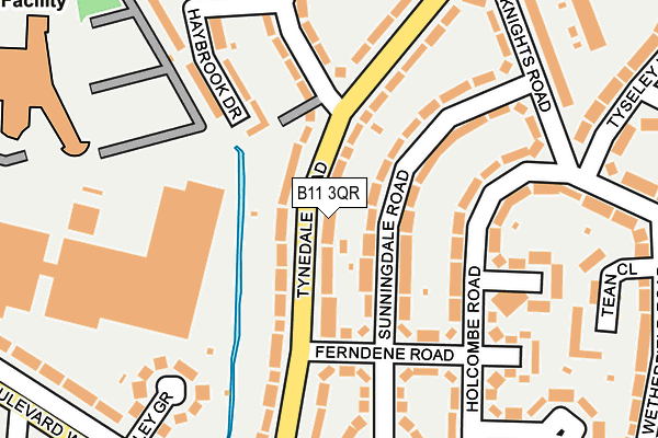 B11 3QR map - OS OpenMap – Local (Ordnance Survey) B11 3QR map - OS OpenMap – Local (Ordnance Survey)