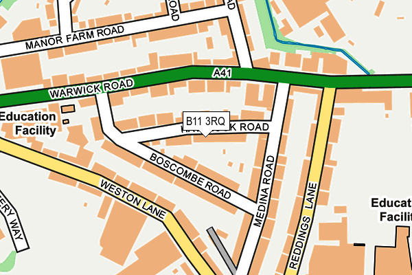 B11 3RQ map - OS OpenMap – Local (Ordnance Survey) B11 3RQ map - OS OpenMap – Local (Ordnance Survey)