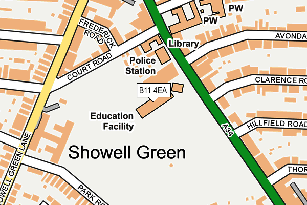 B11 4EA map - OS OpenMap – Local (Ordnance Survey) B11 4EA map - OS OpenMap – Local (Ordnance Survey)