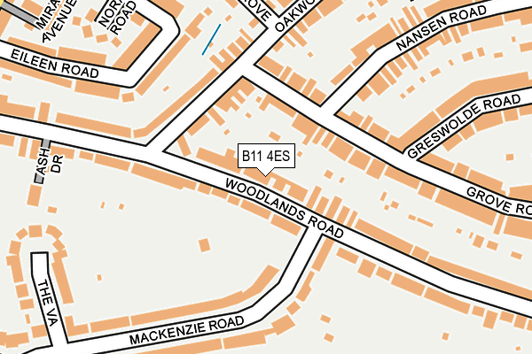 B11 4ES map - OS OpenMap – Local (Ordnance Survey) B11 4ES map - OS OpenMap – Local (Ordnance Survey)