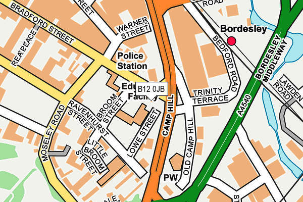 B12 0JB map - OS OpenMap – Local (Ordnance Survey) B12 0JB map - OS OpenMap – Local (Ordnance Survey)