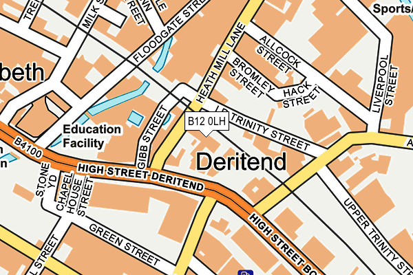 B12 0LH map - OS OpenMap – Local (Ordnance Survey) B12 0LH map - OS OpenMap – Local (Ordnance Survey)