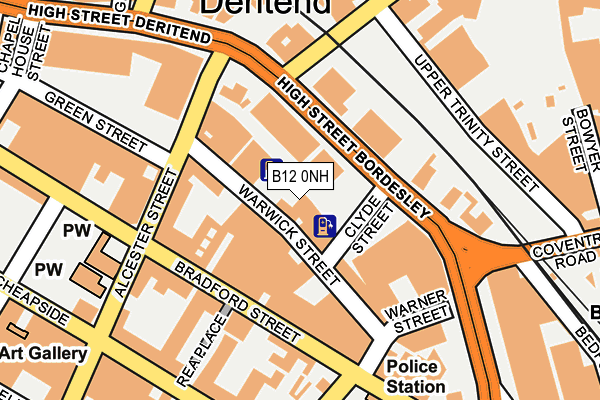 B12 0NH map - OS OpenMap – Local (Ordnance Survey) B12 0NH map - OS OpenMap – Local (Ordnance Survey)