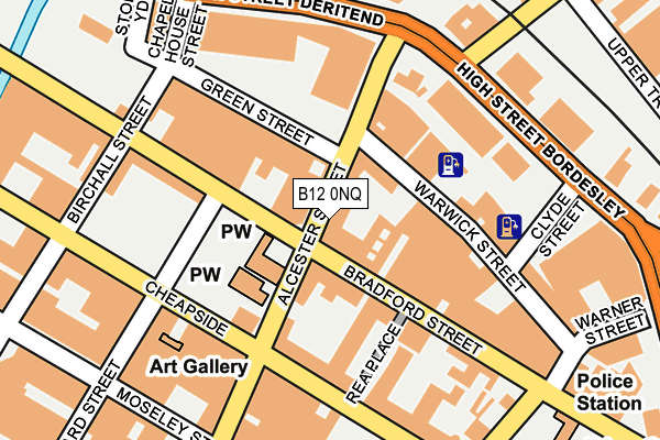B12 0NQ map - OS OpenMap – Local (Ordnance Survey) B12 0NQ map - OS OpenMap – Local (Ordnance Survey)