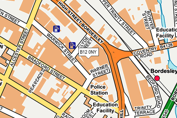 B12 0NY map - OS OpenMap – Local (Ordnance Survey) B12 0NY map - OS OpenMap – Local (Ordnance Survey)