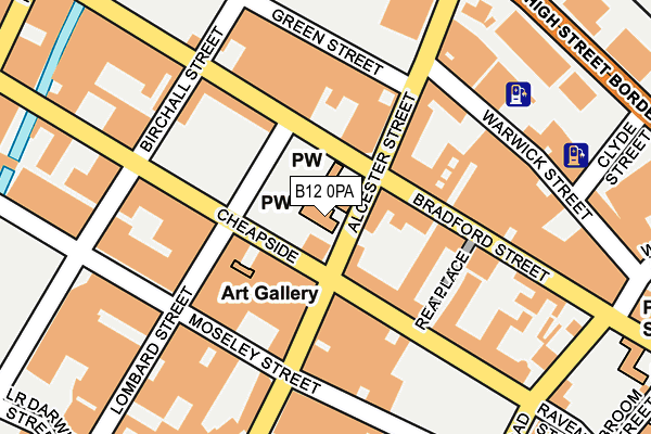 B12 0PA map - OS OpenMap – Local (Ordnance Survey) B12 0PA map - OS OpenMap – Local (Ordnance Survey)