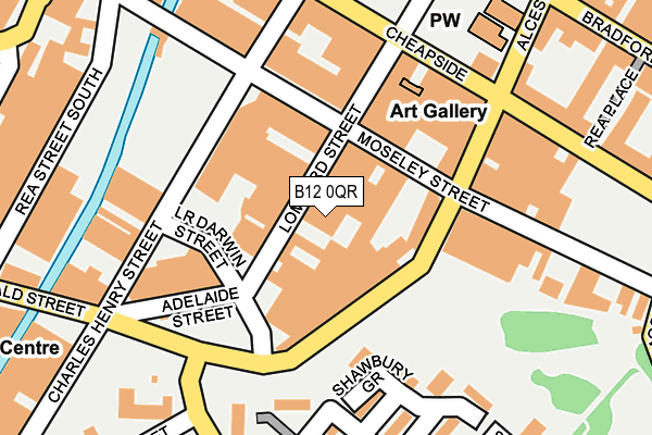 B12 0QR map - OS OpenMap – Local (Ordnance Survey) B12 0QR map - OS OpenMap – Local (Ordnance Survey)