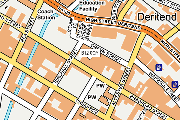 B12 0QY map - OS OpenMap – Local (Ordnance Survey) B12 0QY map - OS OpenMap – Local (Ordnance Survey)