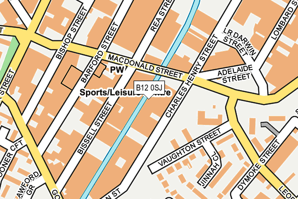 B12 0SJ map - OS OpenMap – Local (Ordnance Survey) B12 0SJ map - OS OpenMap – Local (Ordnance Survey)