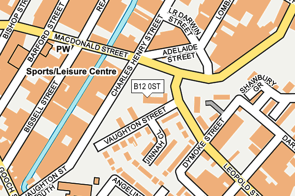 B12 0ST map - OS OpenMap – Local (Ordnance Survey) B12 0ST map - OS OpenMap – Local (Ordnance Survey)